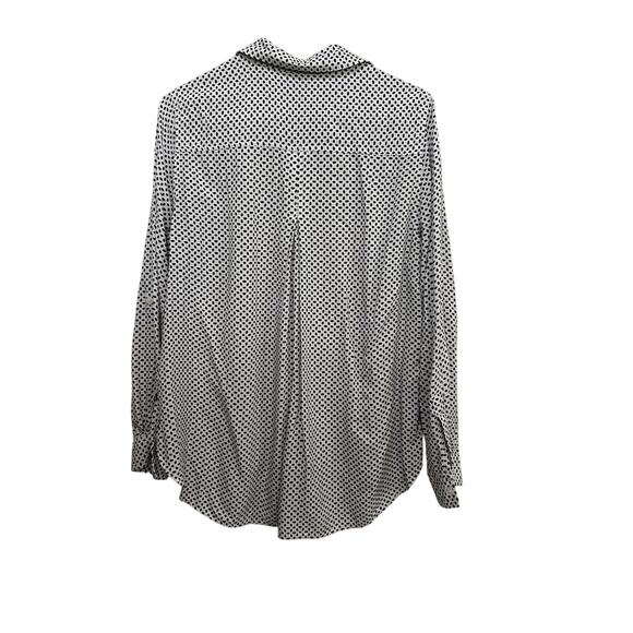 Velvet Heart Women's White Black Polka Dot Pattern Button Up Shirt Size XL - Picture 2 of 6